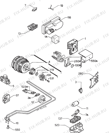 Взрыв-схема посудомоечной машины Zanussi ZW726DT - Схема узла Electrical equipment 268