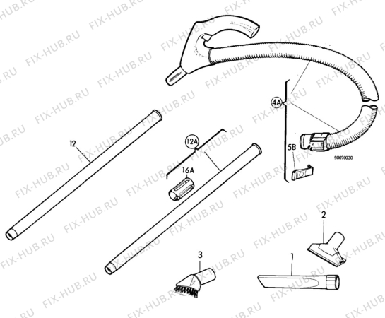 Взрыв-схема пылесоса Unknown Z845 - Схема узла L10 Hose B