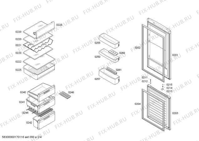 Схема №1 PKNB36VI20 с изображением Дверь для холодильной камеры Bosch 00713880