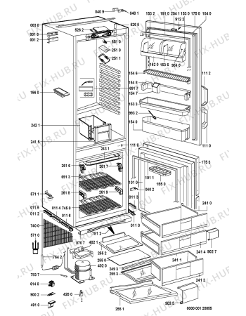 Схема №1 EKD 260/BR-LH с изображением Обшивка для холодильника Whirlpool 481246049627