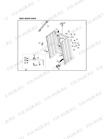 Схема №1 WM105V с изображением Ручка (крючок) люка для стиральной машины Whirlpool 482000019855