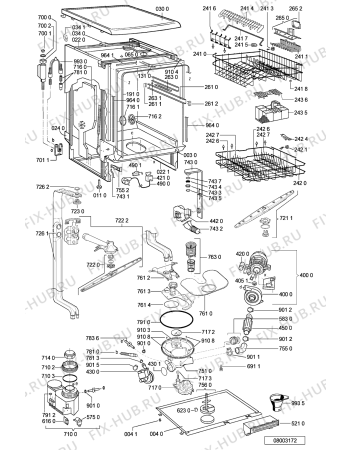 Схема №1 GSFH 2984 WS с изображением Панель для посудомойки Whirlpool 481245372218