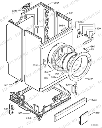 Взрыв-схема стиральной машины Electrolux EW1287W - Схема узла Housing 001