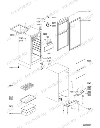 Схема №1 AM50SLA (F091285) с изображением Шланг для холодильника Indesit C00332362