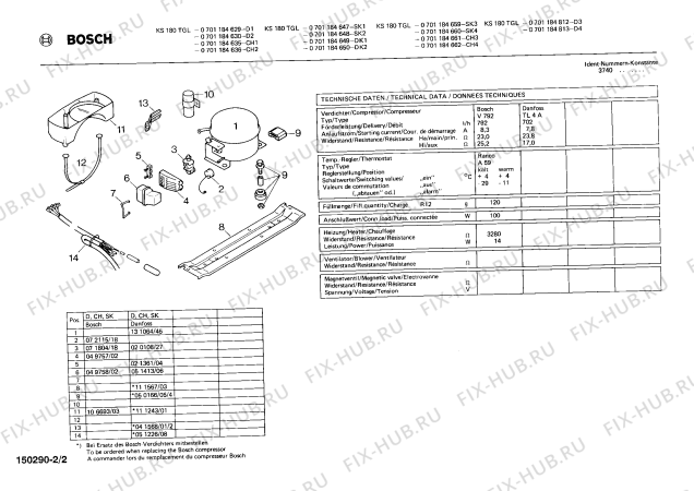 Взрыв-схема холодильника Bosch 0701184813 KS180TGL - Схема узла 02