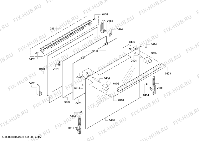 Схема №6 HCE7A4450 с изображением Кабель для духового шкафа Bosch 00622794