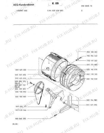 Взрыв-схема стиральной машины Aeg LAV650 BZ - Схема узла Section2