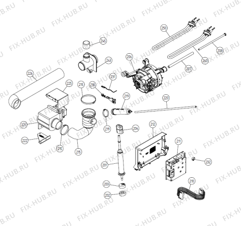 Взрыв-схема стиральной машины Gorenje LM 5 EDV with door IT   -Stainless #31664019 (900003566, WMC55IT) - Схема узла 02