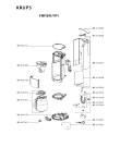 Схема №1 FMF511/1P1 с изображением Крышка для кофеварки (кофемашины) Krups MS-621553