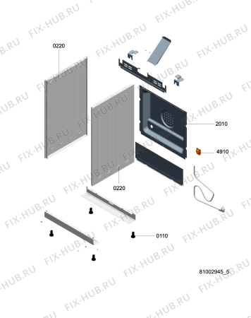 Схема №2 ACM 870 WH с изображением Панель для плиты (духовки) Whirlpool 480121102012