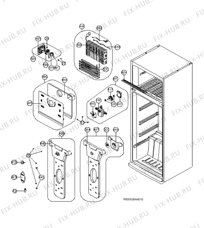 Взрыв-схема холодильника Electrolux END33601W - Схема узла Vaporiser