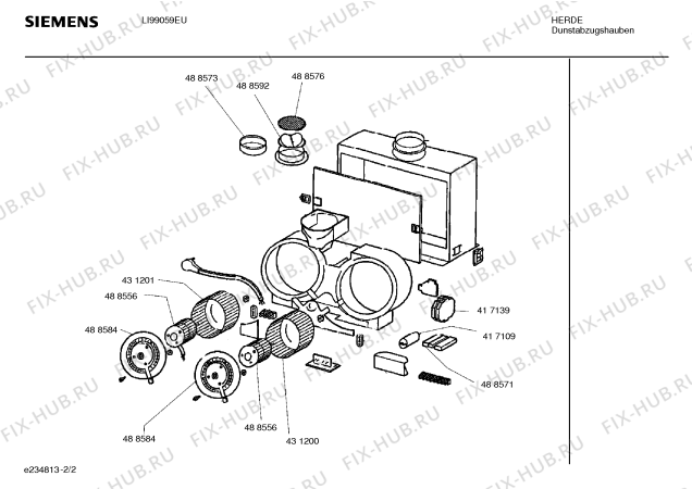 Схема №1 LI99059EU с изображением Панель для вентиляции Siemens 00219431