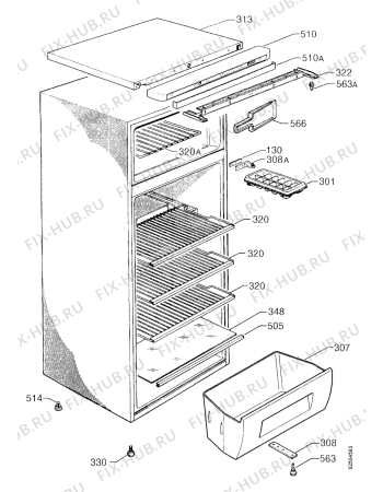 Взрыв-схема холодильника Aeg S210-4DT - Схема узла Housing 001