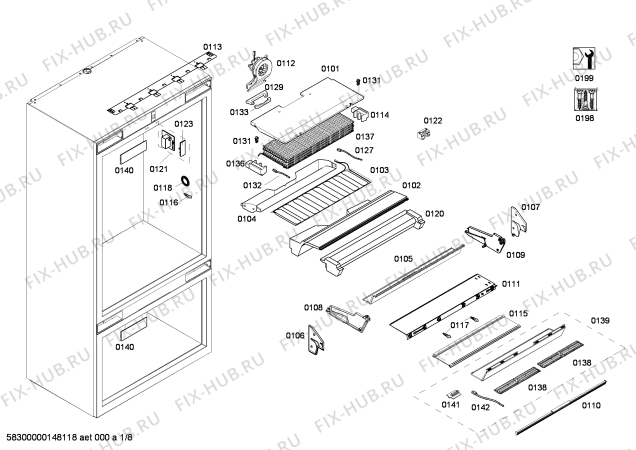 Схема №3 FIN36MIIL5 с изображением Противень для холодильника Bosch 00686042