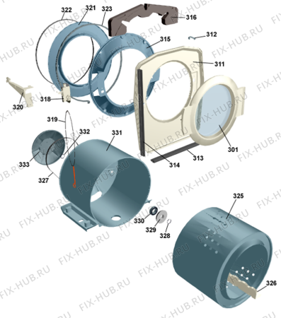 Взрыв-схема стиральной машины Gorenje WE50 ATDK pump (900003561, WMC55DK) - Схема узла 03