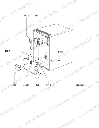 Взрыв-схема холодильника Electrolux RH238HD - Схема узла Armature/fitting