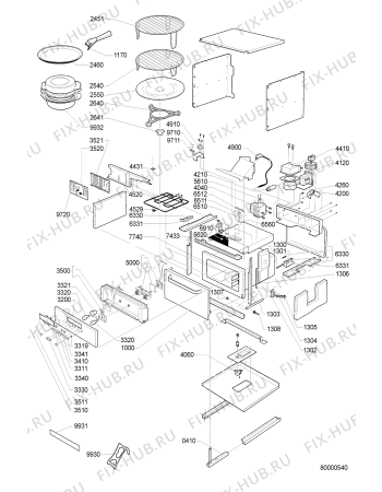 Схема №1 AMW 530 IX с изображением Панель управления для свч печи Whirlpool 481245350307