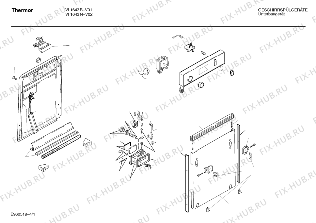 Схема №2 SPITMA2FF с изображением Передняя панель для посудомойки Bosch 00288997