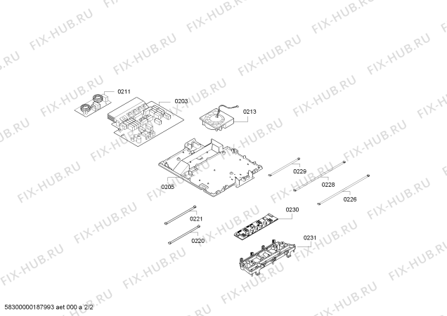 Взрыв-схема плиты (духовки) Bosch PIL645F17E BO.3M.60.MUT.28S.X.DesF.X.XX - Схема узла 02