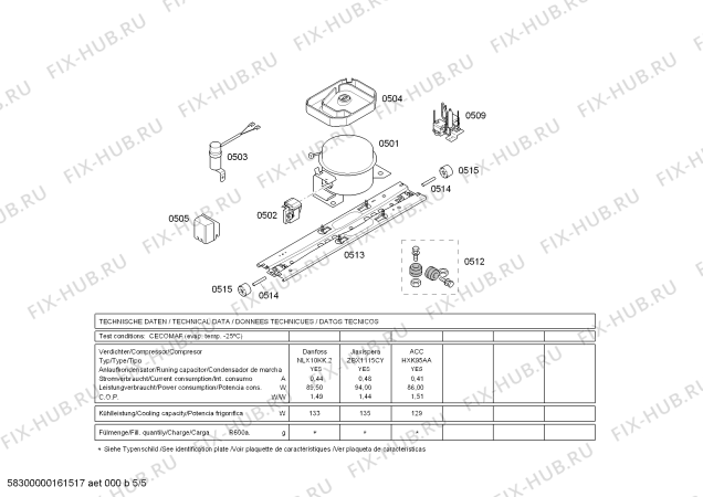 Взрыв-схема холодильника Bosch KGF39SM20 - Схема узла 05