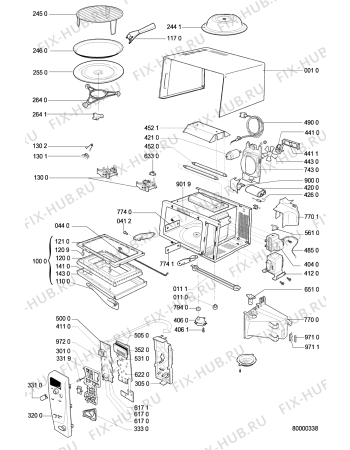 Схема №1 MWO 450/WHITE с изображением Дверца для свч печи Whirlpool 481244218011