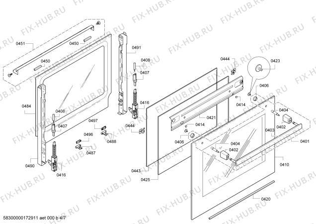 Схема №1 HCE858451A с изображением Стеклокерамика для плиты (духовки) Bosch 00712086