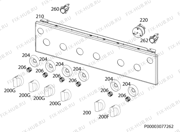 Взрыв-схема плиты (духовки) Zanussi ZCG961211X - Схема узла Command panel 037