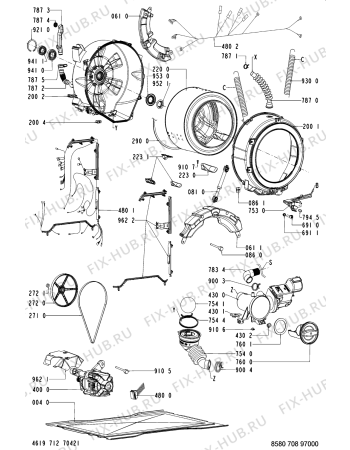 Схема №2 709 WT/GT с изображением Ручка (крючок) люка для стиралки Whirlpool 481249818367