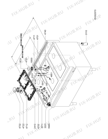 Схема №1 AGB 583/WP с изображением Противень (решетка) для электропечи Whirlpool 483286000515