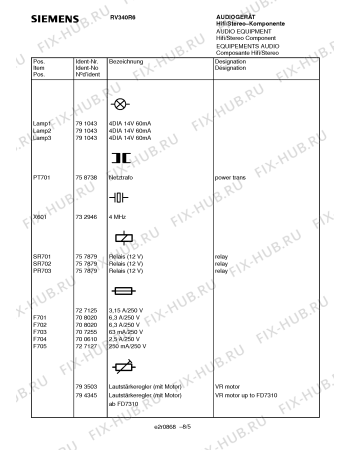 Схема №2 RV340R6 с изображением Панель для телевизора Siemens 00783193