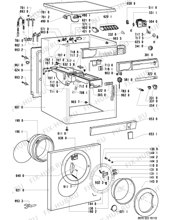 Схема №2 AWM 323/3AL с изображением Створка для стиралки Whirlpool 481944019878