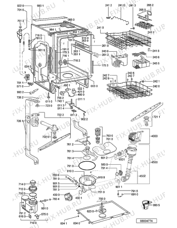 Схема №1 WP 65/1 IX с изображением Панель для посудомоечной машины Whirlpool 481245373122