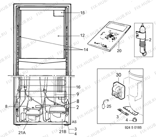 Взрыв-схема холодильника Electrolux ER3105B - Схема узла C10 Cold, users manual