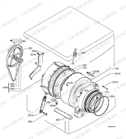 Взрыв-схема стиральной машины Zanussi ZWH7145 - Схема узла Functional parts 267