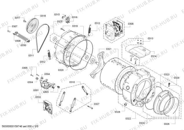 Схема №1 WAY28790 HomeProfessional Made in Germany AquaSensor с изображением Панель управления для стиралки Bosch 00707790