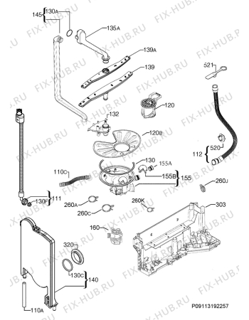 Взрыв-схема посудомоечной машины Ikea SKINANDE 10299387 - Схема узла Hydraulic System 272