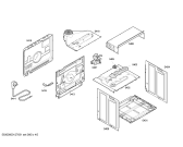 Схема №2 P1HEB59050 с изображением Крышка для духового шкафа Bosch 00496039