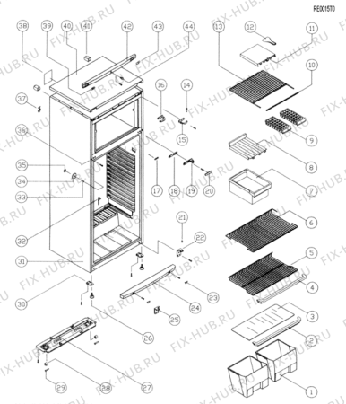 Взрыв-схема холодильника Indesit ETDF335XTR (F014191) - Схема узла