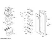 Схема №1 KSK38V50 с изображением Дверь для холодильной камеры Bosch 00248108
