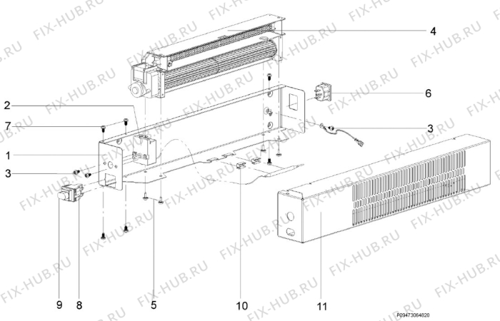 Взрыв-схема микроволновой печи Electrolux EED14800OX - Схема узла Section 2