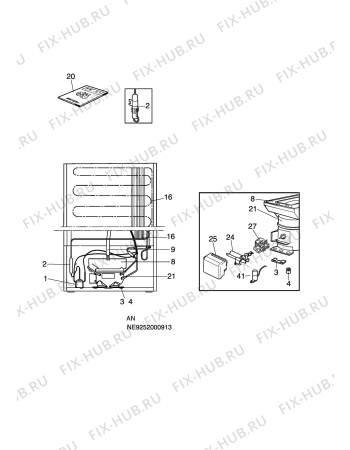 Взрыв-схема холодильника Electrolux ERB3103 - Схема узла C10 Cold, users manual