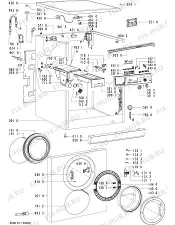 Схема №1 LOE 1288 EG с изображением Микромодуль для стиральной машины Whirlpool 480111102585