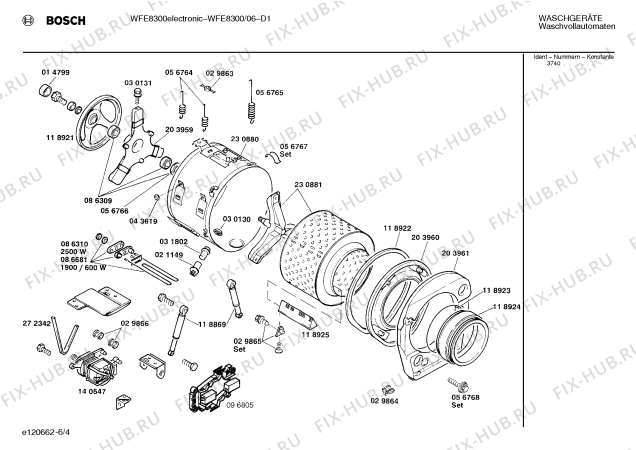 Схема №1 WFE8300 WFE8300 ELECTRONIC с изображением Ручка для стиралки Bosch 00088102