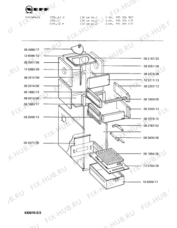 Схема №2 195305416 3304.41 с изображением Огнеупорный камень для электровытяжки Bosch 00081890