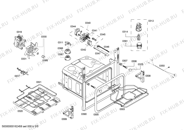 Схема №2 HB76AS551E Horno.Siemens.py.2d.S5a.E3_MCT.pt_bs.inx с изображением Модуль управления, запрограммированный для плиты (духовки) Siemens 00709880