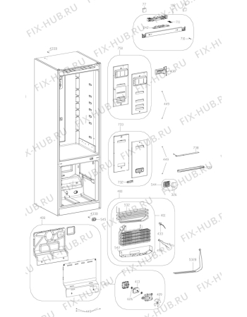 Взрыв-схема холодильника Aeg S74011CMX2 - Схема узла Vaporiser