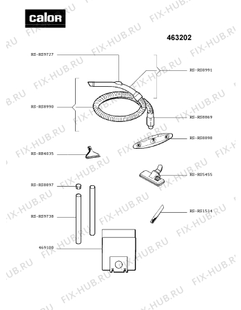 Взрыв-схема пылесоса Calor 463202 - Схема узла 463202FR.__2