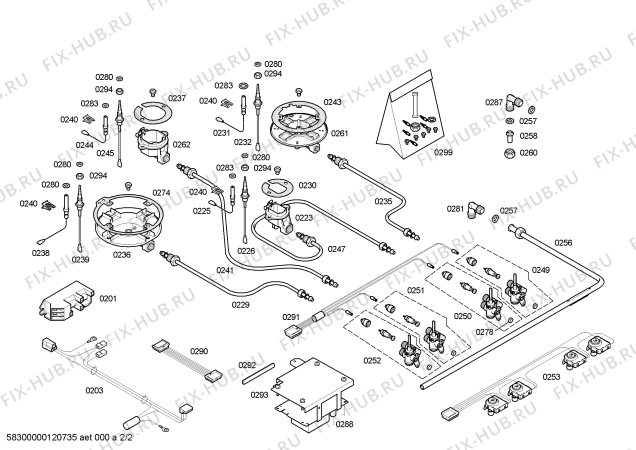 Схема №1 ER18358NL с изображением Интегрированный контур для электропечи Siemens 00602132