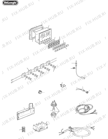 Взрыв-схема плиты (духовки) Delonghi Australia DE926GWF - Схема узла 8