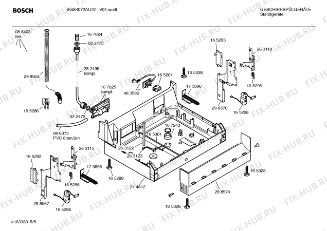 Взрыв-схема посудомоечной машины Bosch SGS4072AU - Схема узла 05